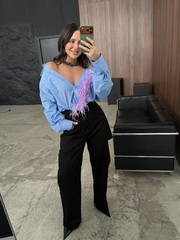 Рубашка с отстегивающимися перьями