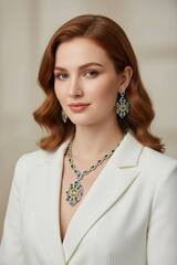 30430-komplekt-ukrashenij-kole-sergi-v-stile-bvlgary-s-zelenymi-i-zheltymi-kamnyami