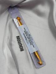 Для вязания "Gamma" HD крючок двухстор. алюминий d 7.0 - 8.0 мм 13 см в чехле .