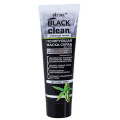 Полирующая маска - скраб с активированным бамбуковым углем , 75 мл ( Black Clean )