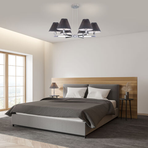 Подвесная люстра 60136/6 хром/графит