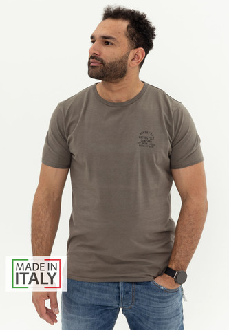 Футболка Bowery NYC "Motorcycle Company" Vintage Faded Pebble