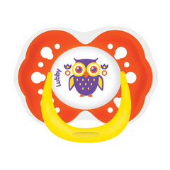 Соска-Пустышка "Русские мотивы", от 6 мес., силикон, скошенный сосок, кольцо, колпачок (желтый)