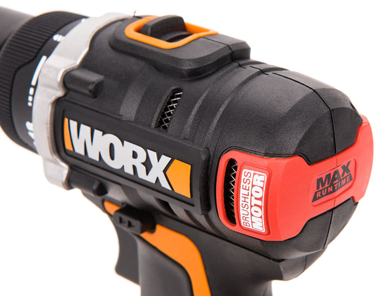 Дрель-шуруповерт аккумуляторная WORX WX175, 20В, бесщеточная, 2Ач x2, кейс