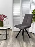 фото 4 Стул BRONX, 360 град. поворот. B28 Темно-серый, велюр / черный каркас, М-City на profcook.ru