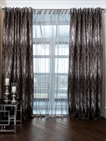 Портьера 280x280см Garda Decor Cascada серая 121GD-CSRPORT-ED