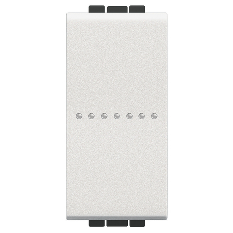 Кнопочный выключатель AXIAL, 16 А 250 В~ 1 модуль. Цвет Белый. Bticino Livinglight. N4055AN