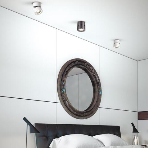 358781 OVER NT21 153 черный Накладной светодиодный светильник IP20 LED 25W 4000K 2200Лм 100-265V GRODA