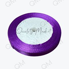 Лента атласная 1 см 25 ярдов (фиолетовая) №046