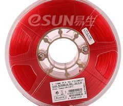 Катушка пластика PLA Glass ESUN 1.75 мм 1 кг., красный прозрачный (PLA175S1)
