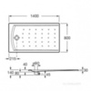 Душевой поддон Hall 140х80 см Roca 276075000