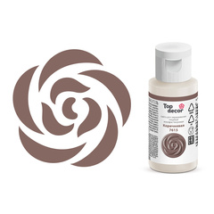 Краситель гелевый "Top Decor" жирорастворимый коричневый 25  мл