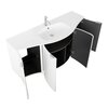 Cezares 50156 Раковина из искусственного мрамора с двумя чашами Bianco, 138x52x1,5