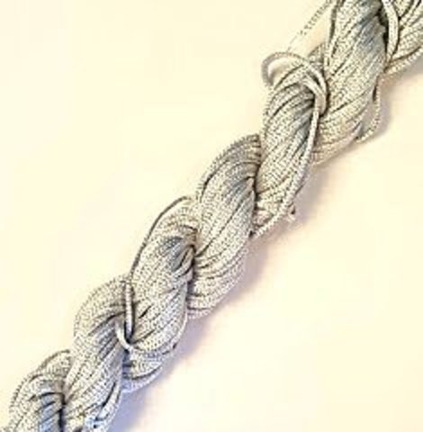 Шнур для плетения (нейлон) 1.0 мм серебристо-серый