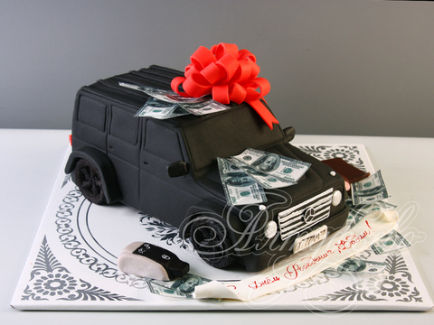 Торт Черный мерседес на 30 лет 15012719