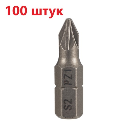 Бита PZ1 х25мм S2 100шт SGS 6325-PZ1-100