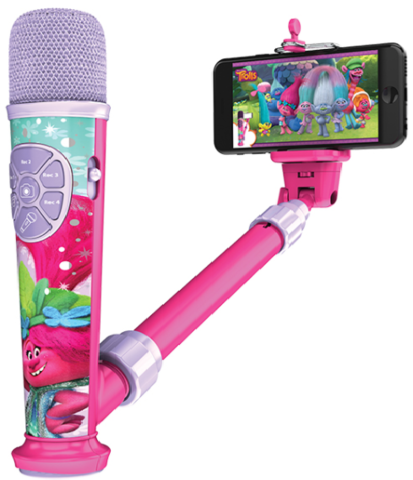 Тролли детский Микрофон селфи палка — Trolls Selfie Star video recording mic