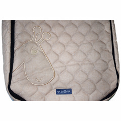 №S61 Giraffe- melange fabric quilted embroidery (серый)