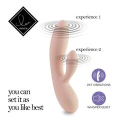 Бежевый вибратор-кролик Lea Rabbit Vibrator - 20,2 см. - 