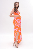 Платье для беременных 13802 оранжевый