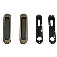 Ручки для раздвижных дверей овал (бронза)(Новосибирск)