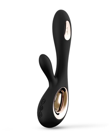 Черный вибратор-кролик Lelo Soraya Wave - 21,8 см. - Lelo LEL8151