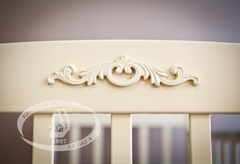 С 579 Кровать детская "Артем"  накладка №6 (Шарлотта) (белый)