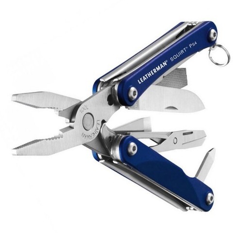 Мультитул-брелок Leatherman Squirt PS4 Blue, 9 функций (831230) цвет синий | Multitool-Leatherman.Ru