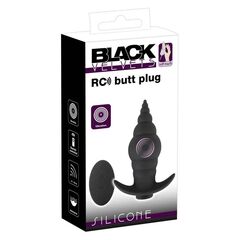 Черная анальная вибропробка RC Butt Plug - 9,6 см. - 