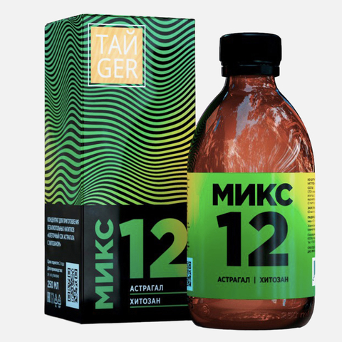 ТАЙGER Микс 12 : Клеточный сок астрагала с хитозаном, 250мл