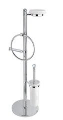 Cezares OLIMP-WBS-02-M OLIMP-WBS-02-M Стойка напольная с держателем туалетной бумаги щёткой для унитаза, полотенцедержателем и мыльницей,  Бронза фото