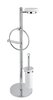Cezares OLIMP-WBS-02-M OLIMP-WBS-02-M Стойка напольная с держателем туалетной бумаги щёткой для унитаза, полотенцедержателем и мыльницей,  Бронза