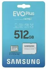 Карта памяти Samsung EVO Plus microSDXC 512Gb UHS-I U3