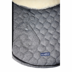 №S61 Giraffe- melange fabric quilted embroidery (серый)