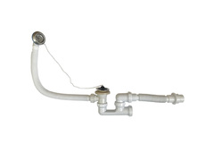 67-0-158 Сифон для ванны регул. с выпуск. и перелив. в комп. с гиб.трубой, 1 1/2