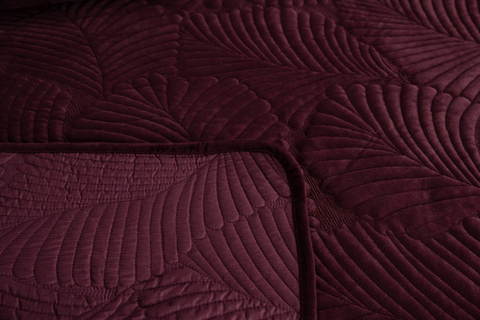 Покрывало 240х260 и 2 наволочки Sofi De MarkO Ноэль бордовое