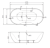 BelBagno BB39-T-BRN Декоративная накладка на отверстие перелива для ванны, бронза