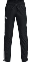 Детские теннисные брюки Under Armour Boys' Sportstyle Woven Pants - black/steel