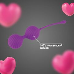 Набор фиолетовых шариков для вагинальной стимуляции - 