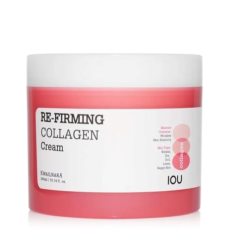 Welcos Kwailnara IOU Re-Firming Collagen Cream крем для лица с коллагеном 300 мл