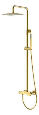 Boheme 128-MG Стойка для душа STICK Matt Gold c ручкой DIAMOND