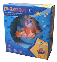 Игрушка музыкальная подвеска MAMAN МЕДВЕЖОНОК RM-25 (стандарт)