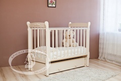 С 579 Кровать детская "Артем"  накладка №6 (Шарлотта) (белый)