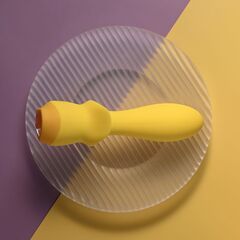 Желтая анальная вибропробка Mellow Yellow - 13,5 см. - 