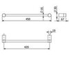 Kludi 58980N0 Vela R Держатель для полотенец, L=450 мм, Brushed Gold