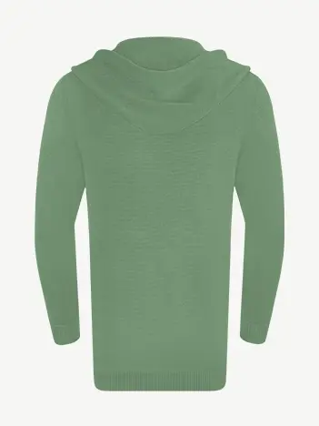 Кардиган с капюшоном из мягкой шерсти