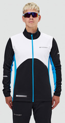 Элитная лыжная куртка Nordski Pro 2.0 White/Black/Light Blue мужская
