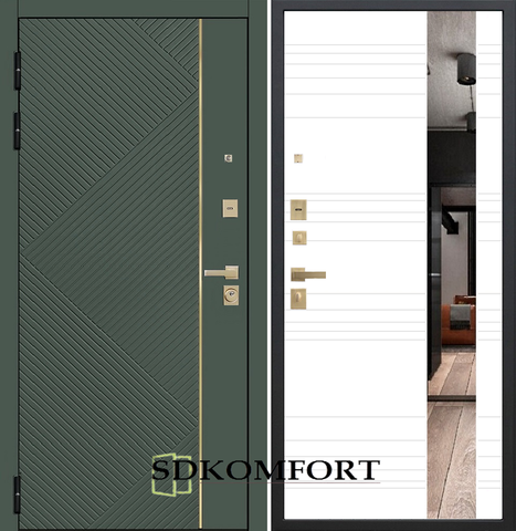 Белый матовый-золото