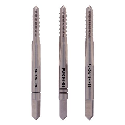 Метчик М 4,0х0,7 (Комплект 3шт) DIN352 HSS-G 6h 45мм a=3,4 Ruko 230040