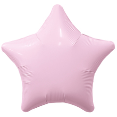 Аг 19''/48 см, Звезда, Сатин Мистик, Розовый/Фламинго, 1 шт.
